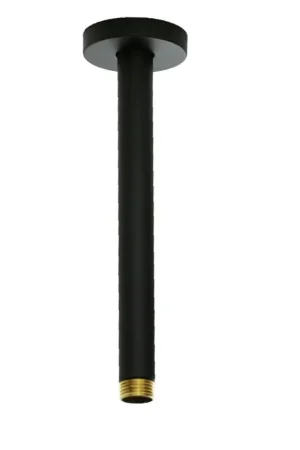 Bras de douche 30 cm installation au plafond couleur noir mat Damast Pluto 16372 Pagamento Sicuro