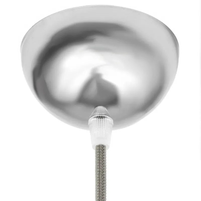 A Buon Prezzo Painted metal semi-spherical ceiling canopy kit - Chrome