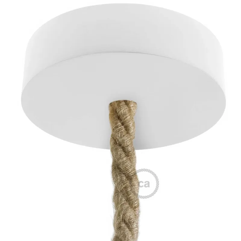 Wooden ceiling canopy kit for XL cord - White Ultime Pezzi