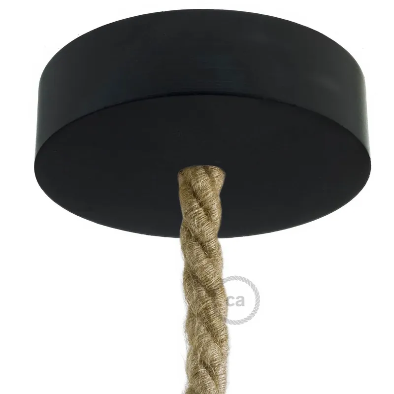 Wood ceiling canopy kit for XL cord - Black Compra Online