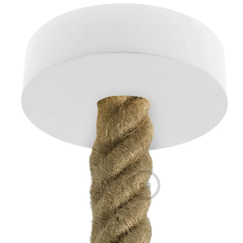 Wooden ceiling canopy kit for 3XL cord - White A Buon Prezzo