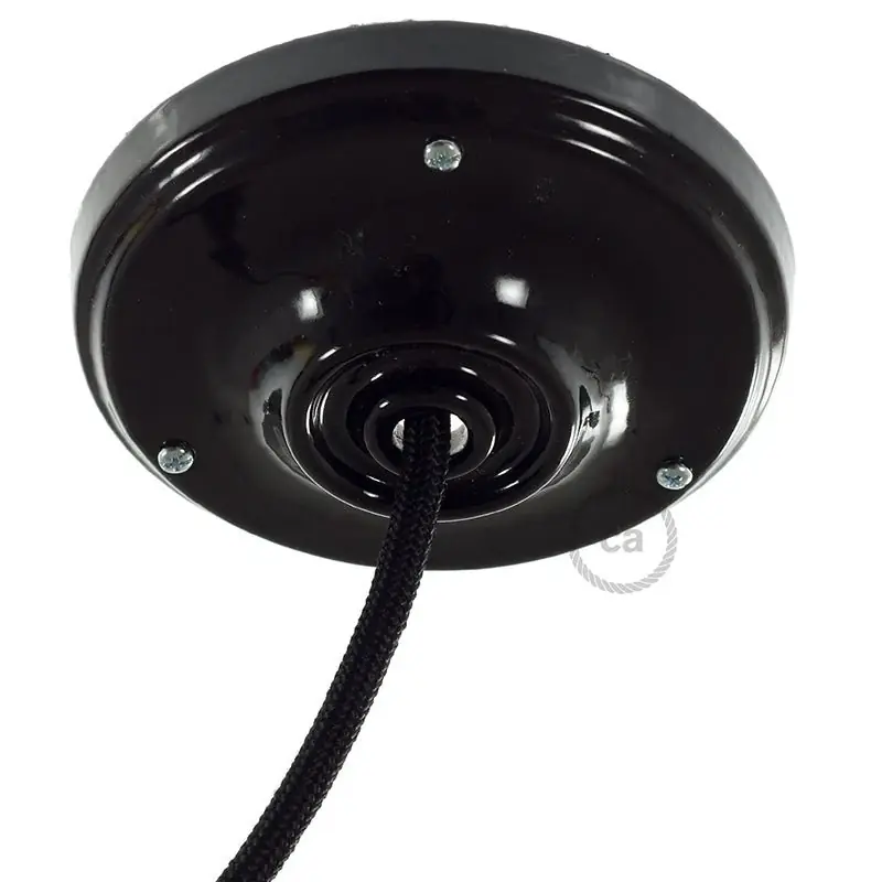 Porcelain ceiling canopy kit - Black Pagamento Sicuro