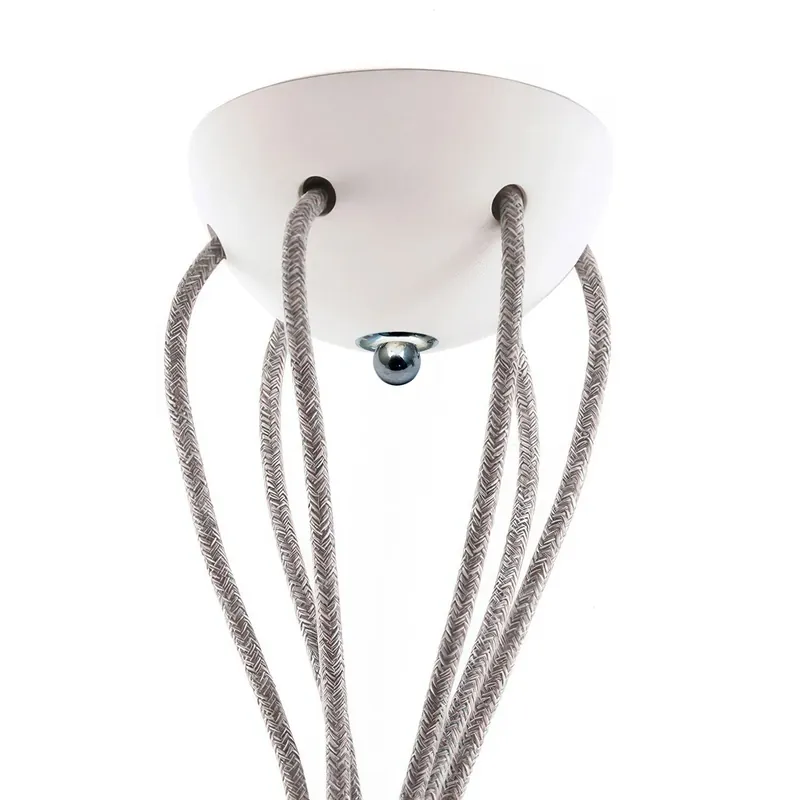 Saldi Ceramic ceiling canopy kit with 6 holes - Biscuit