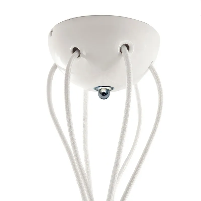 Prezzo Basso Ceramic ceiling canopy kit with 6 holes - White