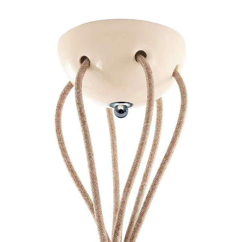 Solo Oggi Ceramic ceiling canopy kit with 6 holes - Ivory