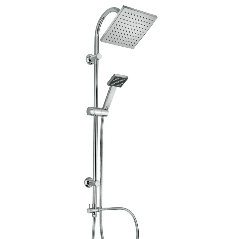 Colonna doccia con soffione quadrato e doccino + deviatore Nuova Collezione