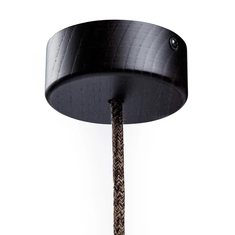 Mini cylindrical wooden ceiling canopy kit with 1 central hole - Wengé effect Prezzo Ridotto