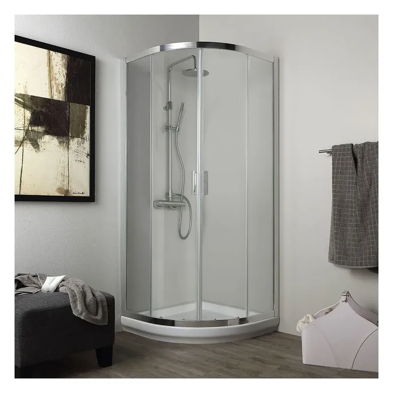 Box doccia stondato 80x80 cm cristallo 4mm trasparente semicircolare Luna Quantità Limitata