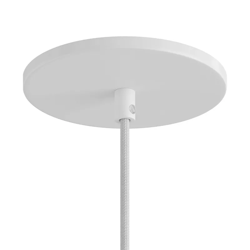 Saldi Recessed ceiling canopy flush with wall, 1 central hole - Matte white
