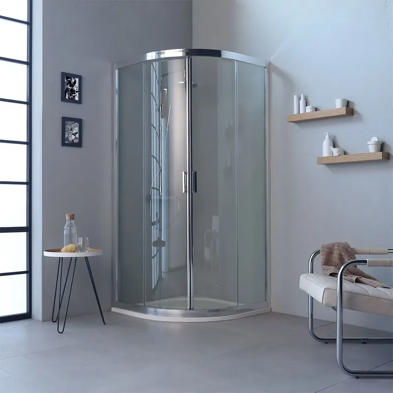 Box doccia semicircolare 90x90 h195 trasparente profili flat ante scorrevoli Fly Compra Oggi Stesso