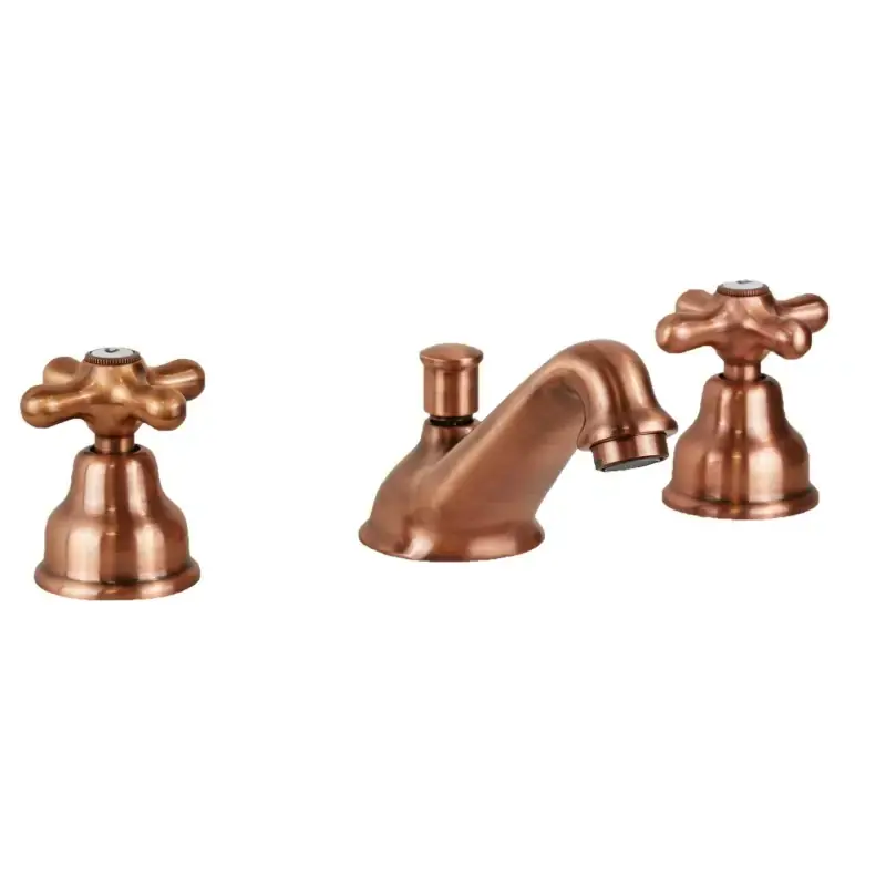 Robinet de lavabo trois trous couleur cuivre avec bec bas Paffoni Iris IRV058RM Ultime Pezzi