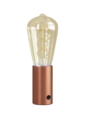 YES! 5V portable lamp with ST64 light bulb - Satin copper Non Perdere