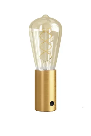 YES! Portable lamp at 5V with ST64 light bulb - Satin bronze Esclusivo