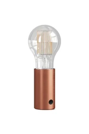 YES! Portable lamp 5V with A60 light bulb - Satin copper Più Venduto