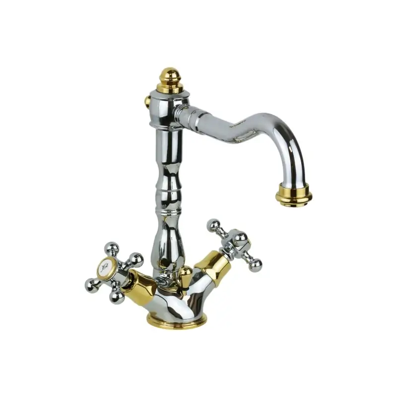 Mitigeur lavabo avec bec orientable couleur chrome-or Paffoni Belinda FBLV075CO Prezzo Basso