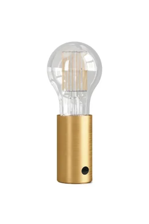 YES! Portable lamp at 5V with A60 light bulb - Satin bronze Novità