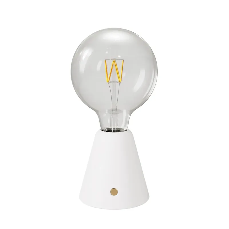 Offerta Limitata Cabless01 portable rechargeable lamp with G125 globe light bulb - White