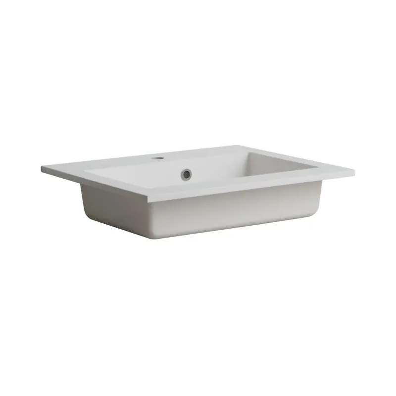 Lavabo consolle cm 60 in resina di marmo bianco opaco Latina Saldi