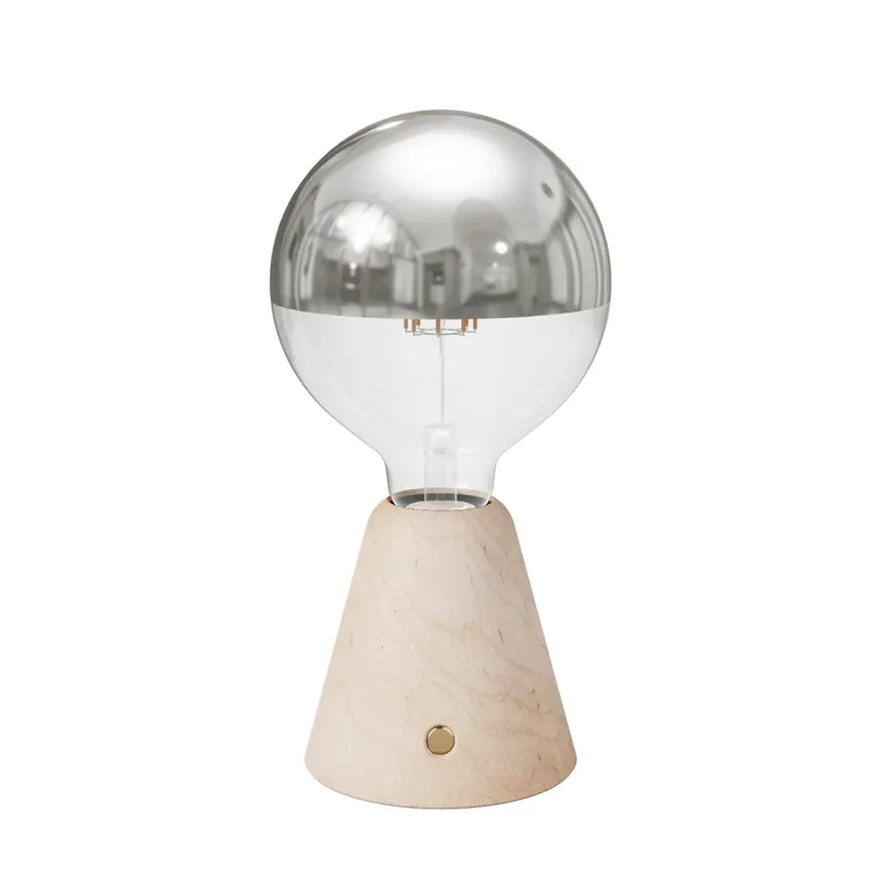 Cabless01 portable rechargeable lamp with half-sphere silver globe light bulb - Neutral Vendita Finale