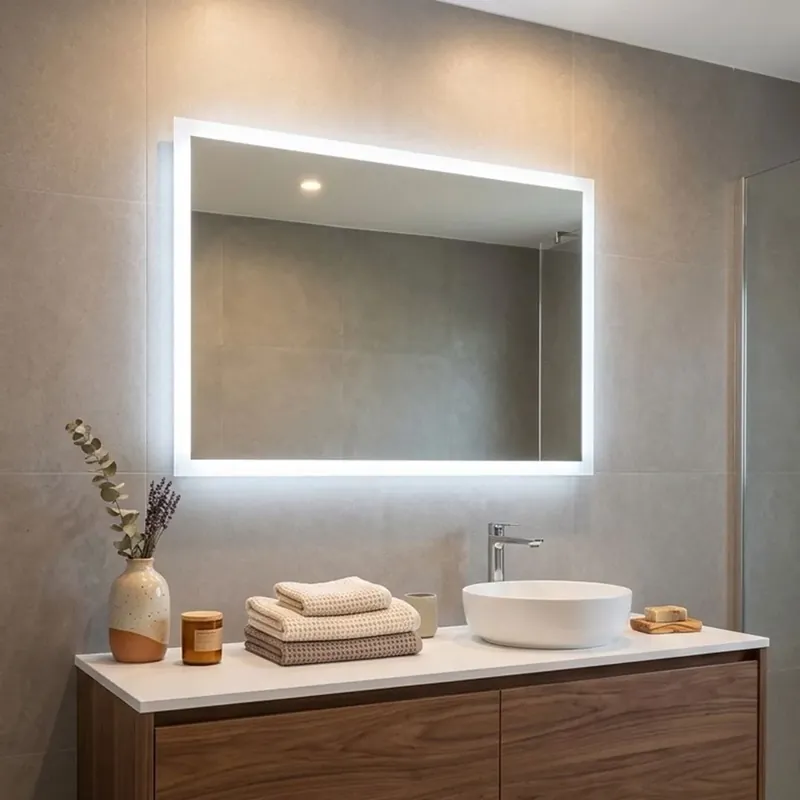 Promozione Esclusiva Specchio con cornice retroilluminata a led 80x60 cm reversibile