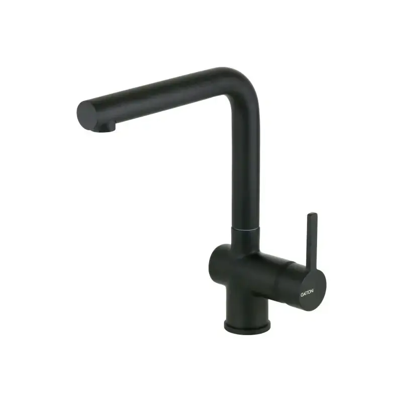 Mitigeur d‘évier de cuisine avec bec pivotant en laiton noir mat Gattoni PC0420.NO Compra Oggi Stesso