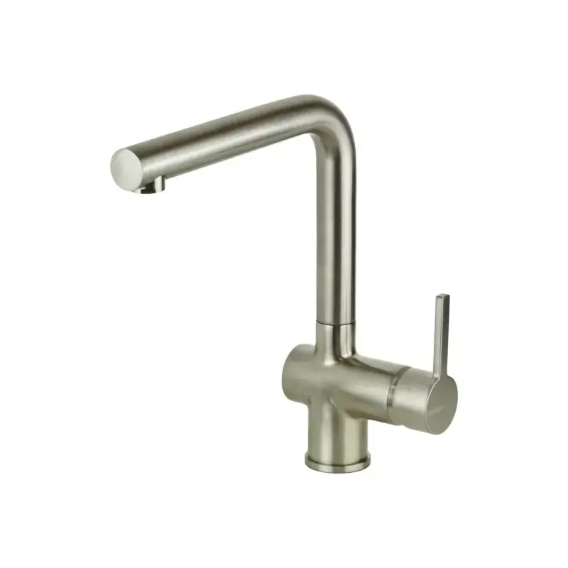 Mitigeur d‘évier de cuisine avec bec pivotant en laiton acier brossé Gattoni PC0420.NS Prezzo Conveniente