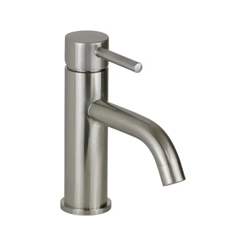 Offerta Speciale Mitigeur de lavabo modèle rond couleur aspect acier Pollini Jessy MXLAMCMMCNS