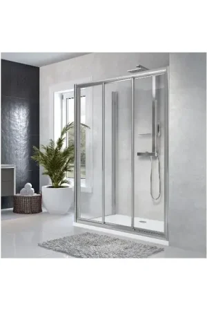 Offerta Limitata STAR 3P Porta doccia 3 ante scorrevoli +1 pannello fisso laterale - NOVELLINI