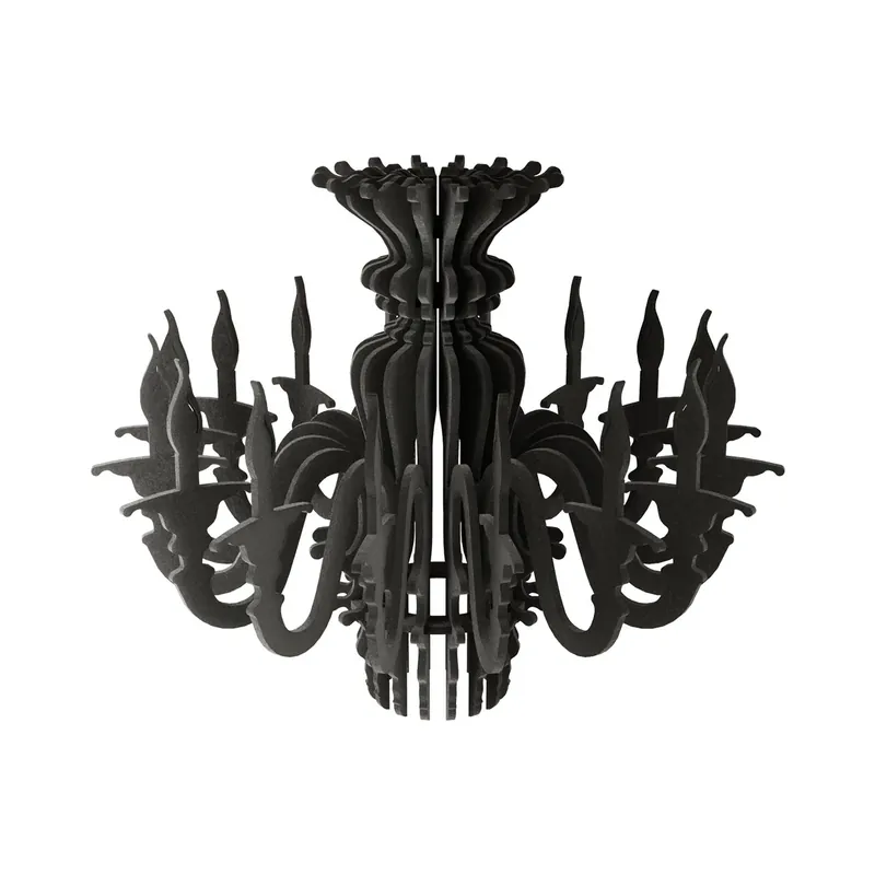Offerta Limitata Classic SHHANDELIER lampshade in sound-absorbing material - Black mélange