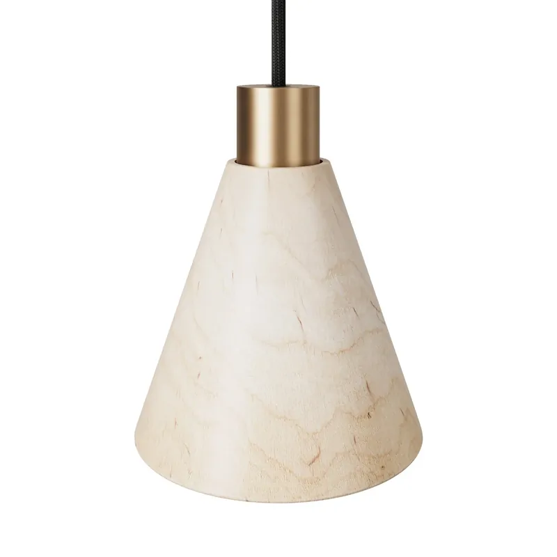 Solo Oggi Cone-shaped wooden lampshade