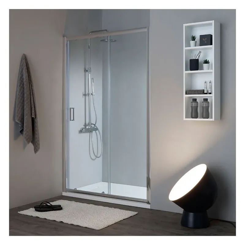 Prezzo Conveniente Porta doccia nicchia scorrevole 110 cm cristallo trasparente New Giada