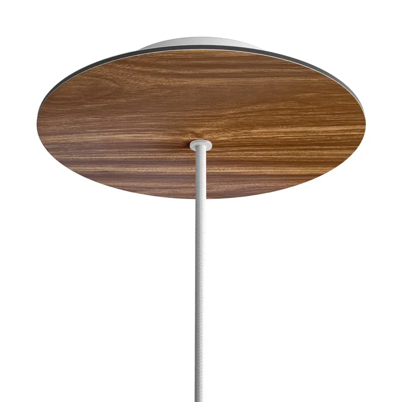 Quantità Limitata Rose-One round ceiling canopy, 200 mm diameter with 1 hole and 4 side holes - Wood