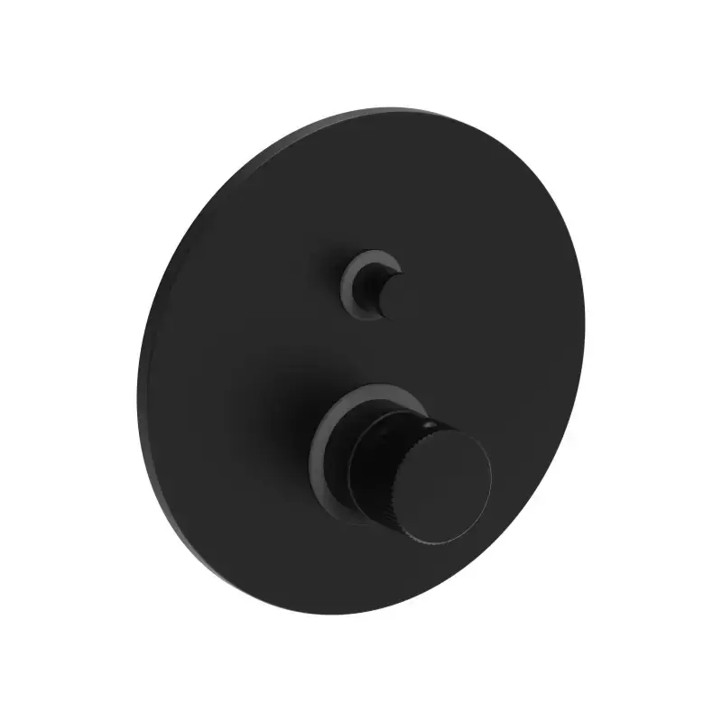 Nuova Collezione Mitigeur de douche à encastrer 2 voies noir mat avec plaque ronde Ø200 mm Paffoni Jo JO015NO