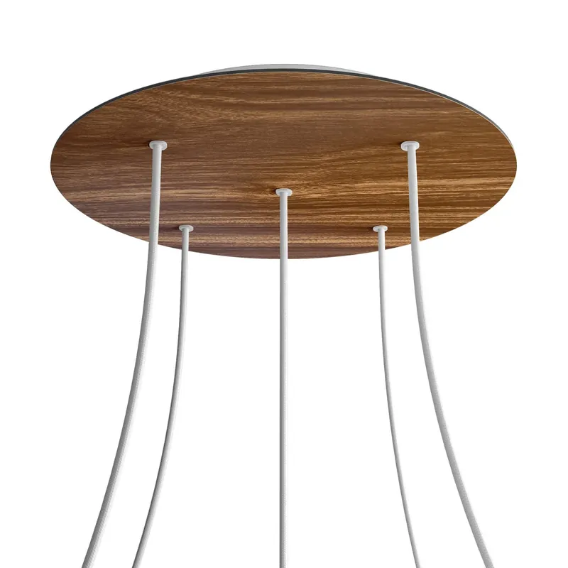 Pagamento Sicuro XXL Rose-One round ceiling canopy, 400 mm diameter with 5 holes and 4 side holes - Wood