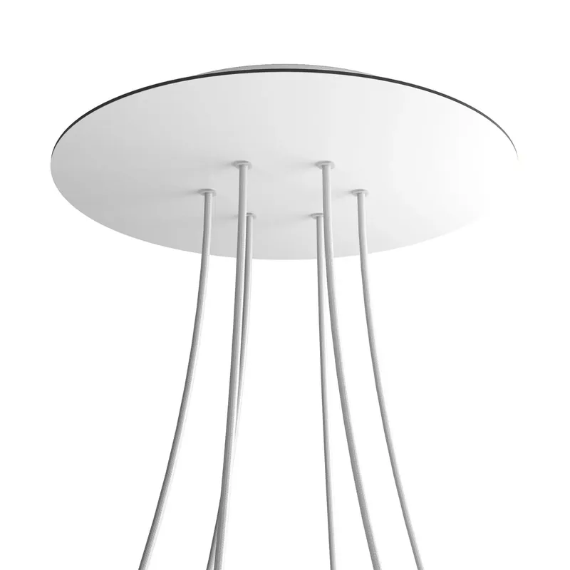 Vendita Finale XXL Rose-One round ceiling canopy, 400 mm diameter with 6 holes and 4 side holes - Matte white
