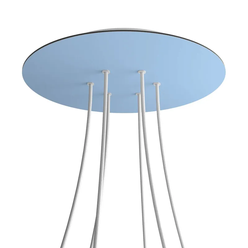 Offerta Lampo XXL Rose-One round ceiling canopy, diameter 400 mm with 6 holes and 4 side holes - Powder blue