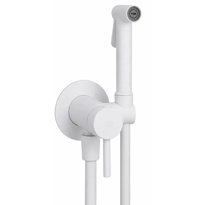Solo Oggi Ensemble de bidet encastrable blanc mat avec mitigeur et douche Paffoni ZDUP110BO