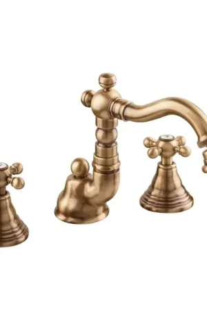 Promozione Esclusiva Robinet de bidet 3 trous avec bec pivotant de couleur bronze Porta&Bini Old Fashion 62555BR