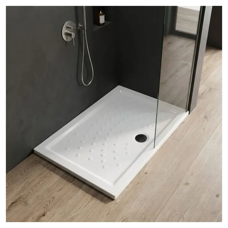 Esclusivo Piatto doccia angolare 80x120 h6 in ceramica antiscivolo Malta