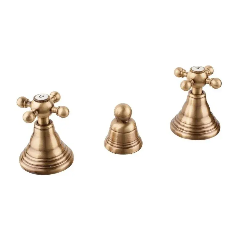 Professionale Robinet de bidet 3 trous de couleur bronze brossé Porta&Bini Old Fashion 62556BR