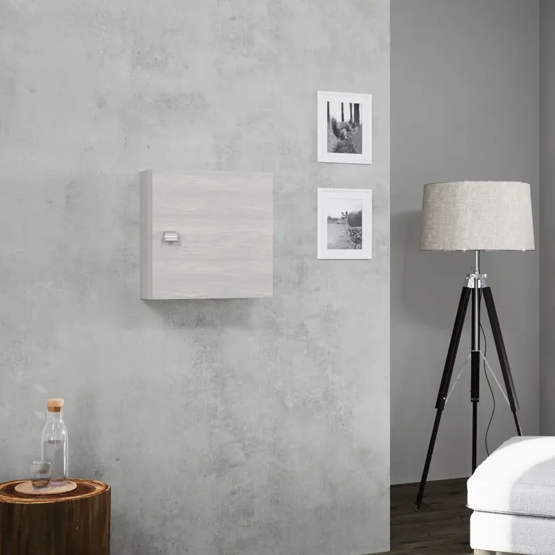 Cubo da parete 45cm con anta grigio effetto legno Facile Compra Adesso