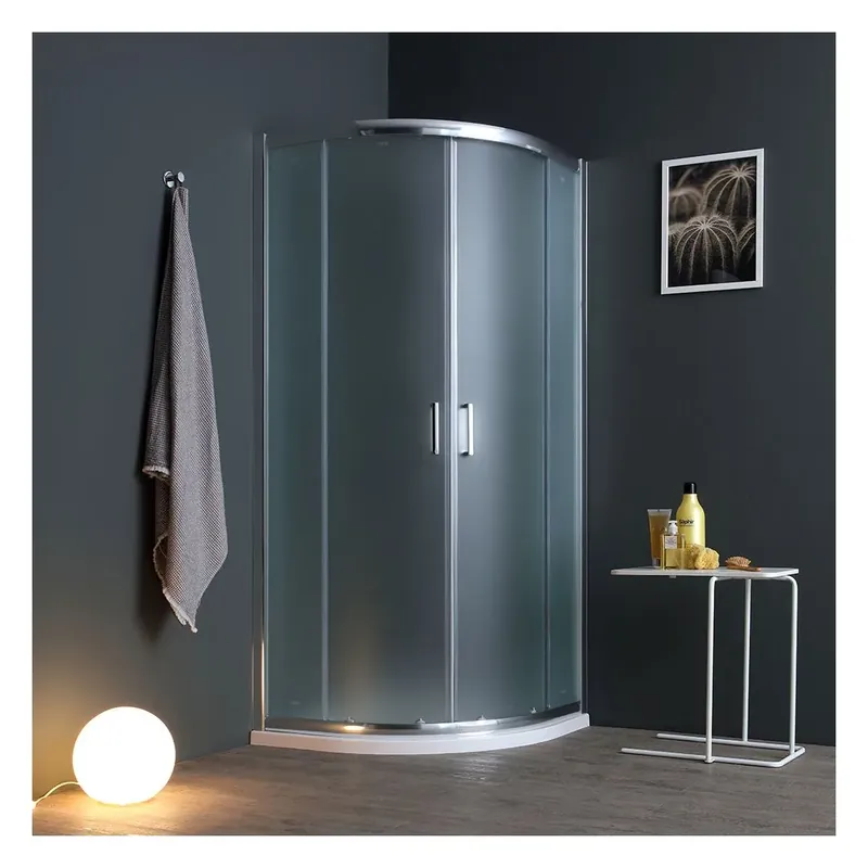 Cabina doccia semicircolare 90x90cm ante vetro satinato 6 mm Giada Novità