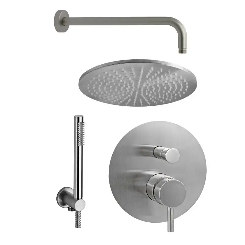 Kit de douche complet aspect acier Paffoni Light KITLIG015ST Bestseller