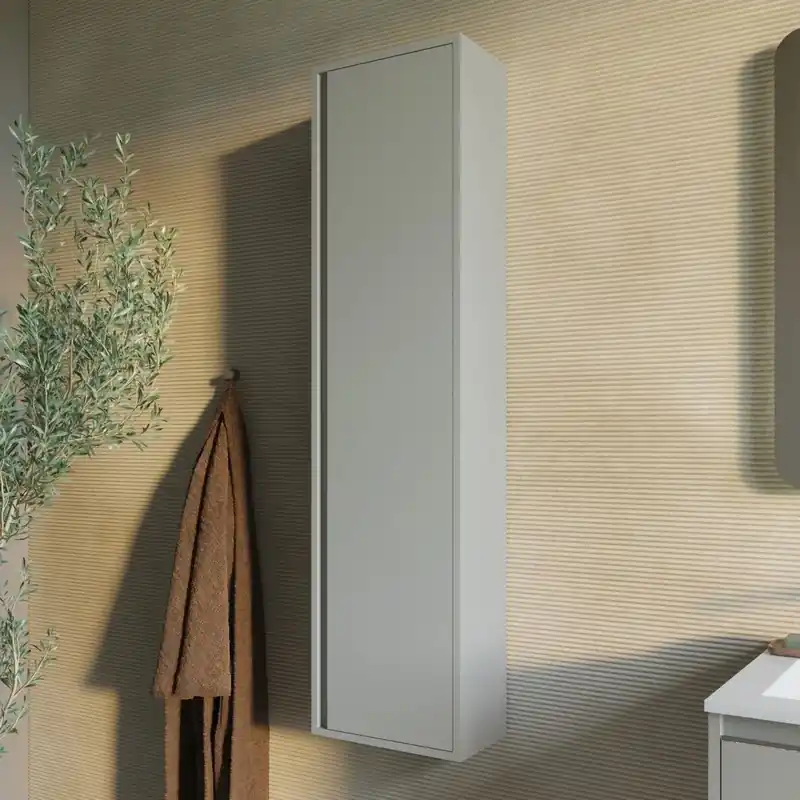 Prezzo Scontato Mobile colonna per bagno sospesa h140cm sabbia opaco Monaco