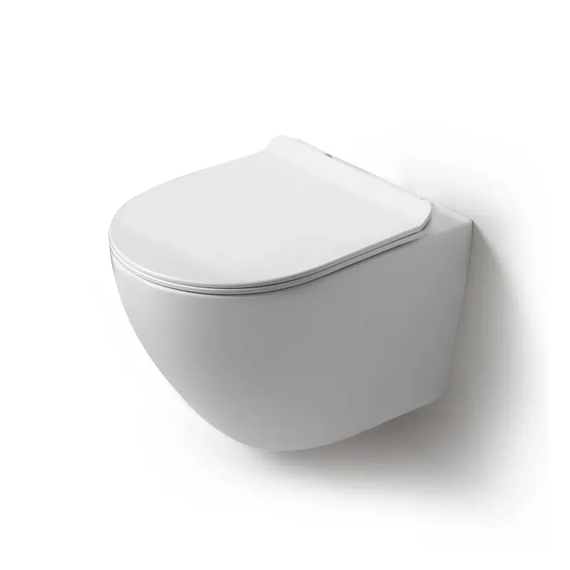 Compra Oggi Stesso Vaso wc sospeso in ceramica senza brida con coprisedile Folk