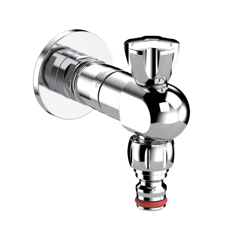 Vendita Finale Robinet INGENIUS en laiton chromé avec raccord 1/2”G pour brancher le tuyau d’arrosage au robinet IG450