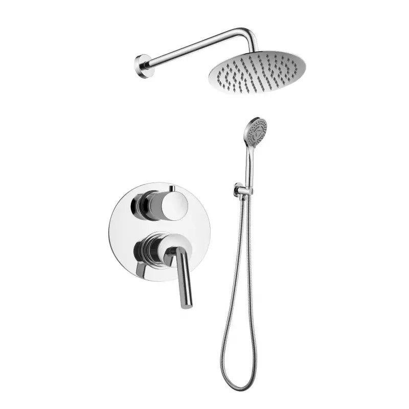 Reso Gratuito Piralla Rubinetterie Garda Kit de douche complet de couleur chrome brillant KITGARDA7CR