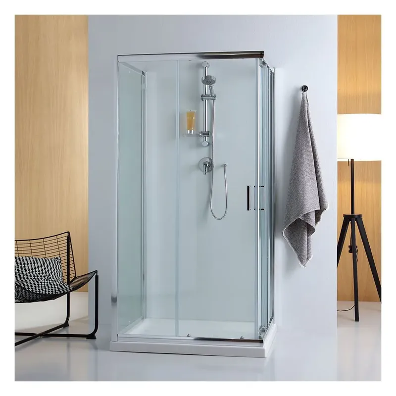 Box doccia 3 lati 70x120x70 in cristallo temperato trasparente 6mm Prezzo Di Fabbrica
