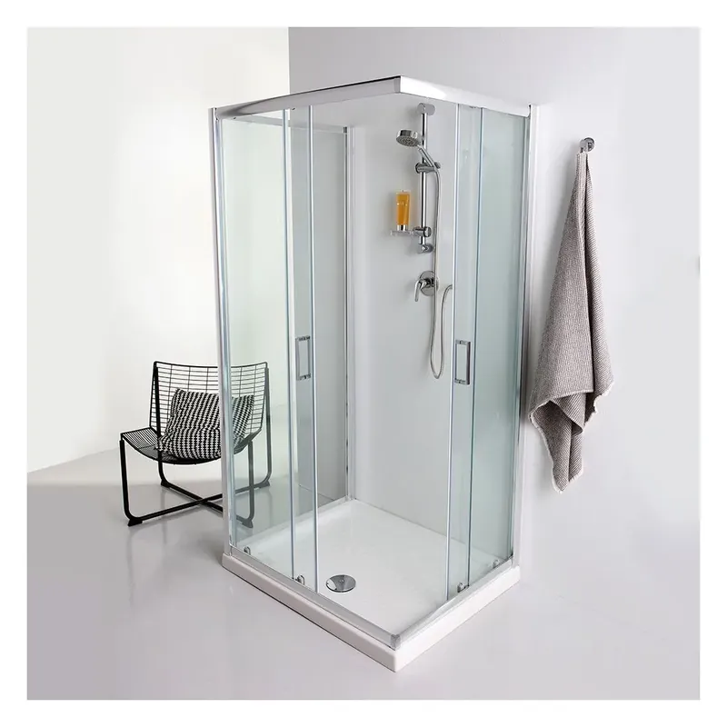 Box doccia 3 lati 80x80x80 2 lati scorrevoli e uno fisso vetro 6mm Non Perdere