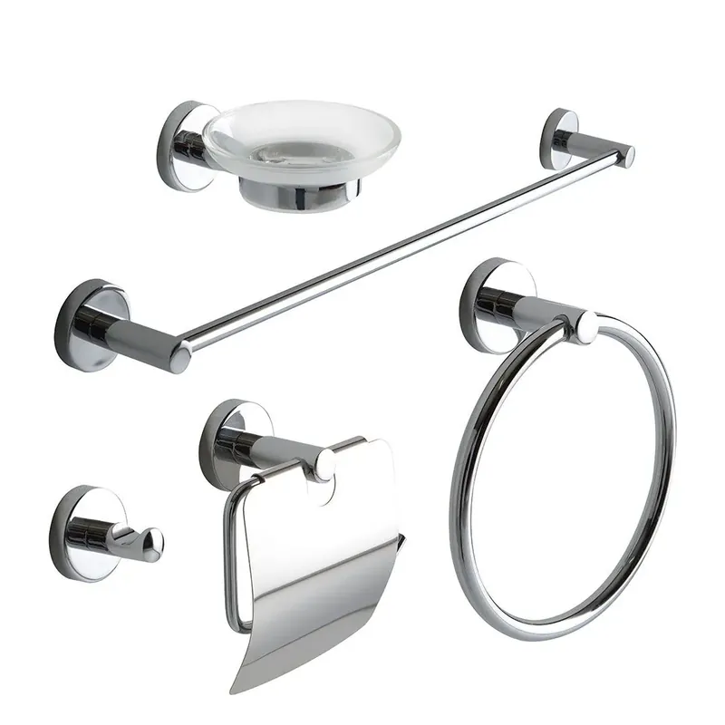 Vendita Finale Set di accessori bagno cromato 5 pezzi Necessary